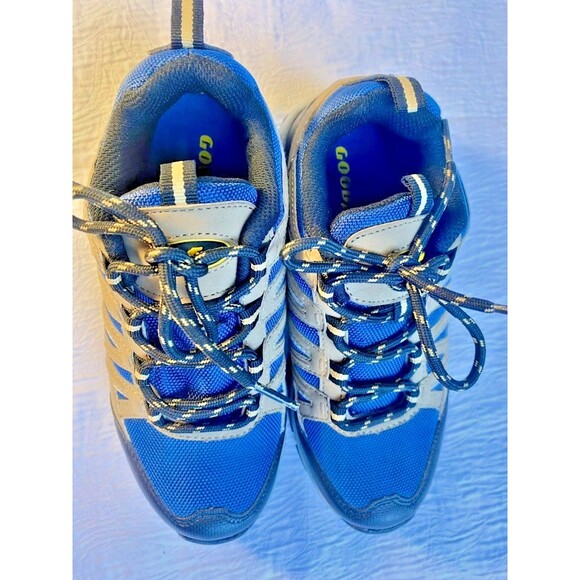 Boys GOODYEAR Striker-P  Tan Navy Blue Hiking Lace Up Outdoor Hiking Shoes -Sz 4 - Picture 6 of 11